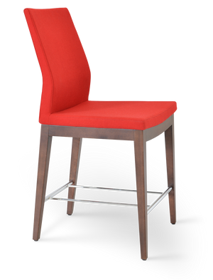 Soho Concept Pasha Barstools & Counterstools With Camira Era Fabric - Stylish, Durable, 10-year Guarantee! Walnut,Red  Soho-concept-dining-chair-09075