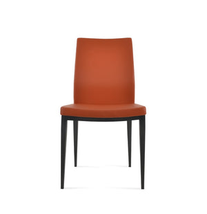 Soho Concept Pasha Mw Dining Chair - Stylish Fire-resistant Leatherette, Strong Metal Base, 2-year Guarantee Black  Soho-concept-dining-chair-04802