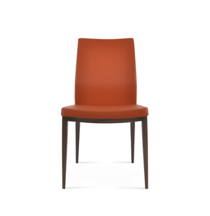 Soho Concept Pasha Mw Contemporary Dining Chair - Stylish Metal Base, Multiple Fabrics, 10-year Guarantee, Chic Design Walnut  Soho-concept-dining-chair-04804