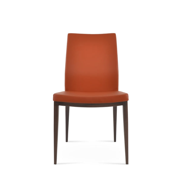 Soho Concept Pasha Mw Contemporary Dining Chair - Stylish Metal Base, Multiple Fabrics, 10-year Guarantee, Chic Design Walnut  Soho-concept-dining-chair-04804