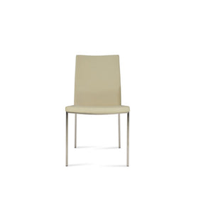 Soho Concept Pasha Metal Dining Chair With Fire-resistant Upholstery - Stylish Chrome Base, Light Grey Design Cream  Soho-concept-dining-chair-04798