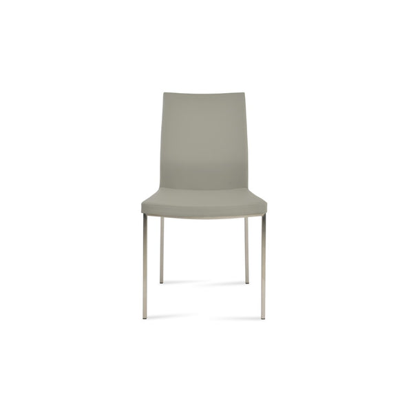 Soho Concept Pasha Metal Dining Chair With Fire-resistant Upholstery - Stylish Chrome Base, Light Grey Design Light Grey  Soho-concept-dining-chair-04799
