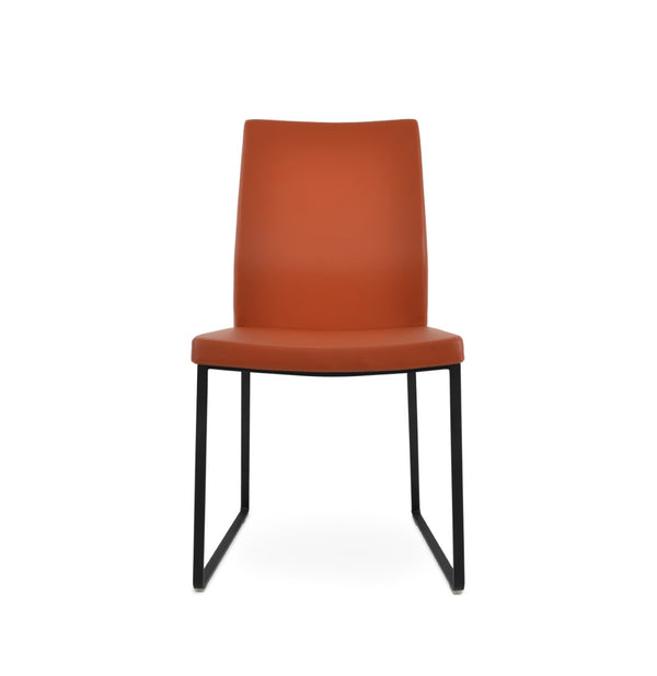 Soho Concept Pasha Sled Dining Chair In Soft Cream - Stylish Leatherette Design With 2-year Guarantee Included! Black  Soho-concept-dining-chair-04836