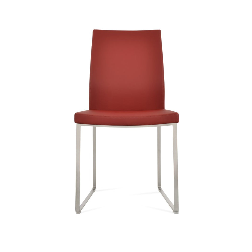 Soho Concept Pasha Sled Dining Chair In Soft Cream - Stylish Leatherette Design With 2-year Guarantee Included! Black,Grey  Soho-concept-dining-chair-04877