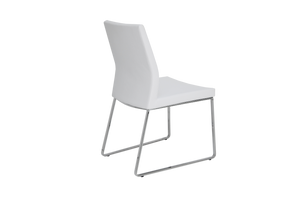 Soho Concept Pasha Sled Dining Chair In Soft Cream - Stylish Leatherette Design With 2-year Guarantee Included! White  Soho-concept-dining-chair-04853
