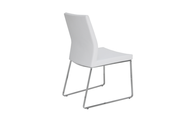 Soho Concept Pasha Sled Dining Chair In Soft Cream - Stylish Leatherette Design With 2-year Guarantee Included! White  Soho-concept-dining-chair-04853