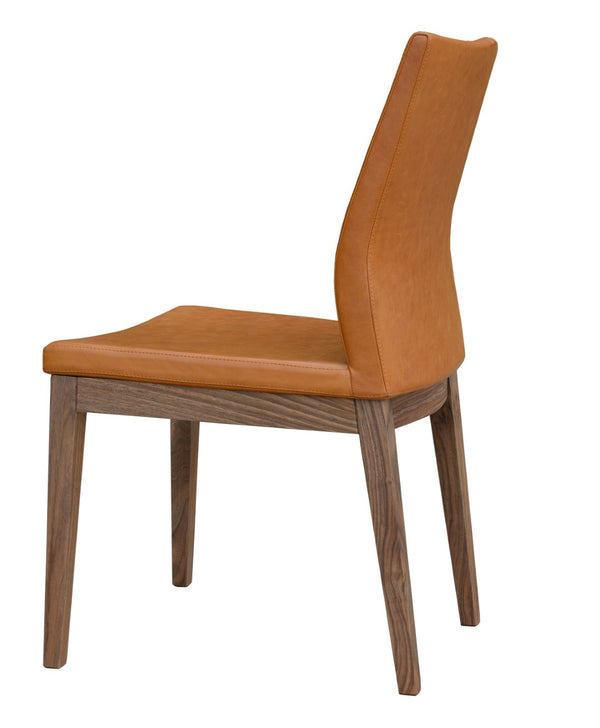 Soho Concept Pasha Wood Dining Chair - Stylish & Durable, 400 Lbs Capacity, Camira Boucle Or Leather Upholstery Walnut  Soho-concept-dining-chair-04907