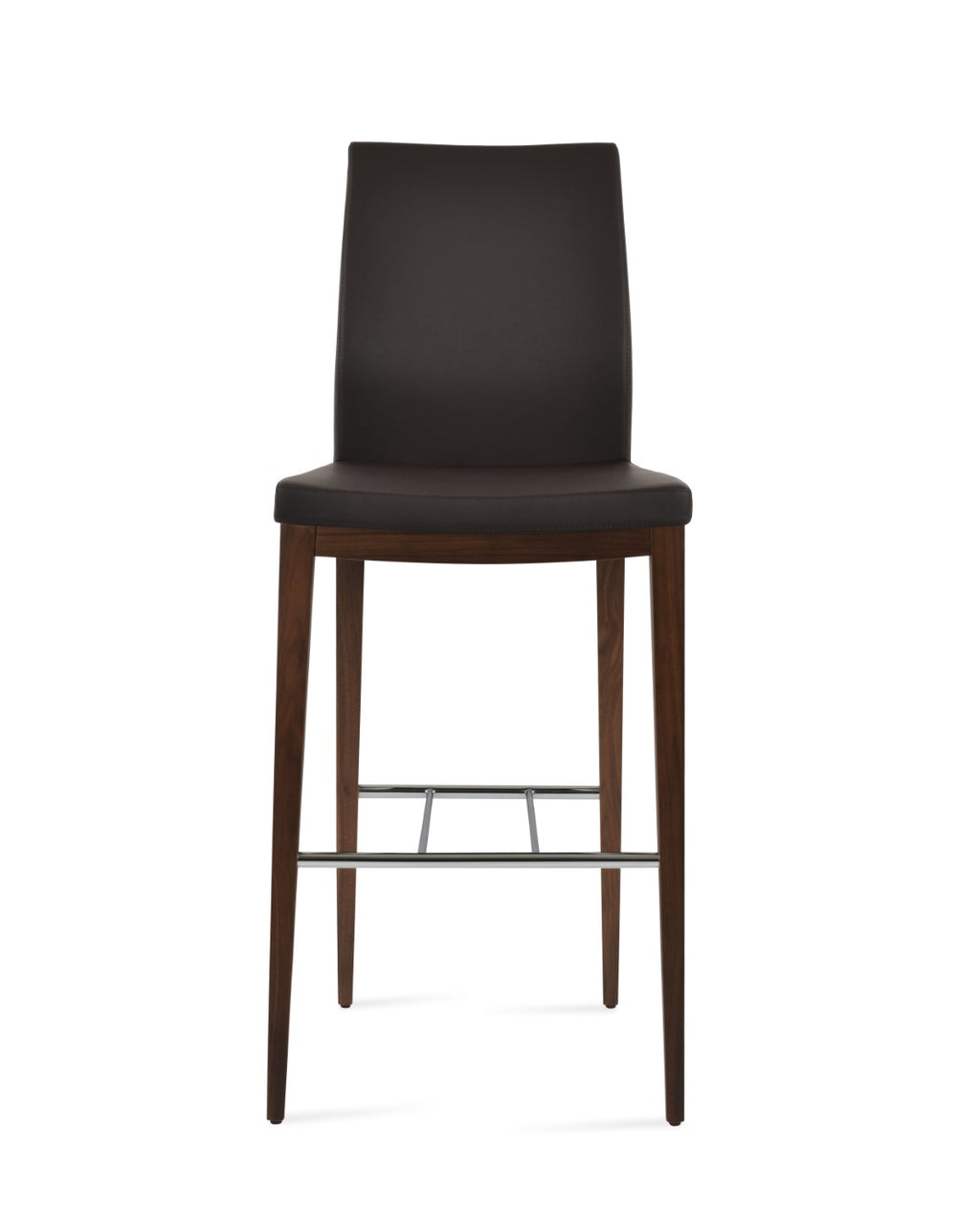 Soho Concept Pasha Wood Barstools & Counterstools – Durable Leatherette Seats, 2-year Guarantee, Stylish Design Walnut,Grey  Soho-concept-dining-chair-09098