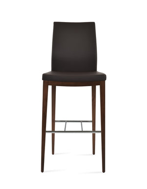 Soho Concept Pasha Wood Barstools & Counterstools – Durable Leatherette Seats, 2-year Guarantee, Stylish Design Walnut,Brown  Soho-concept-dining-chair-09097