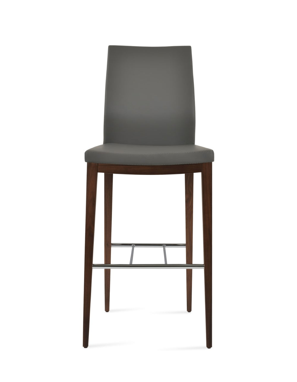 Soho Concept Pasha Wood Barstools & Counterstools – Durable Leatherette Seats, 2-year Guarantee, Stylish Design Walnut,Grey  Soho-concept-dining-chair-09098