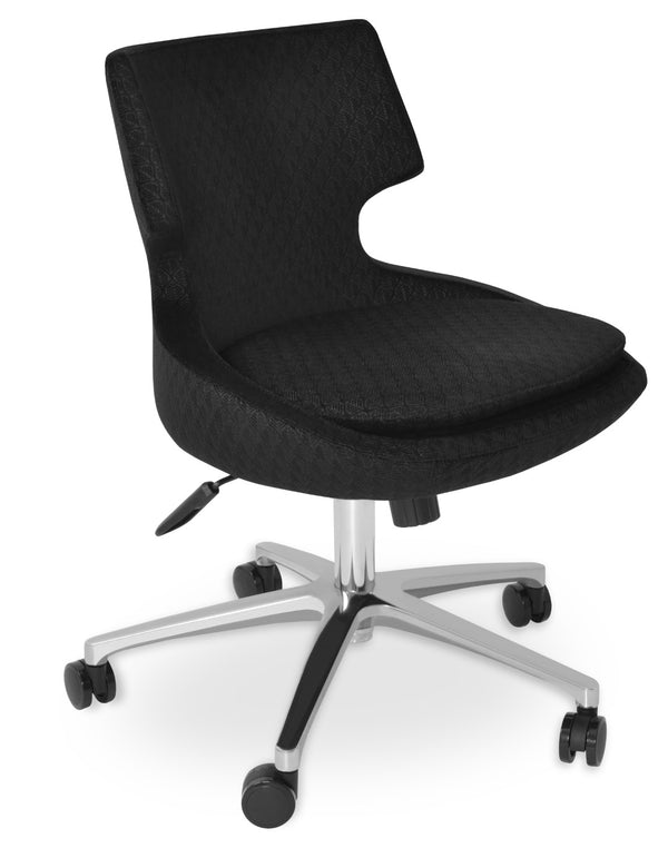 Soho Concept Patara Office Chairs - Stylish Boucle, Velvet & Nubuck Fabrics With 10-year Guarantee - Versatile Seating Black  Soho-concept-dining-chair-11945