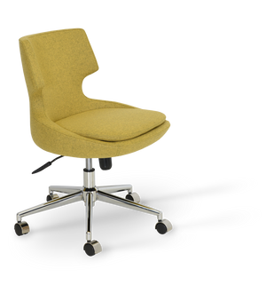 Soho Concept Patara Office Chair - Luxurious Camira Blazer Wool, 10-year Guarantee, Adjustable Height, Dark Grey Amber  Soho-concept-dining-chair-11920