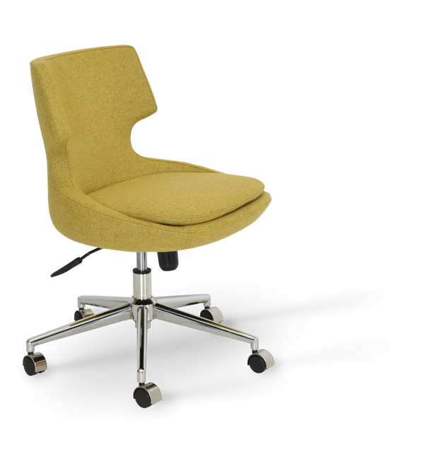 Soho Concept Patara Office Chair - Luxurious Camira Blazer Wool, 10-year Guarantee, Adjustable Height, Dark Grey Amber  Soho-concept-dining-chair-11920