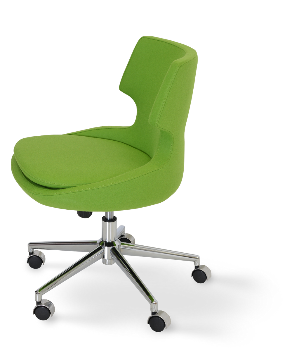Soho Concept Patara Ergonomic Office Chair With 10-year Camira Fabric Guarantee & Stylish Metal Base Options Pistachio  Soho-concept-dining-chair-11921