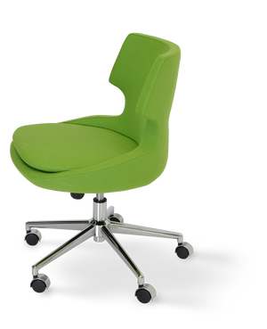 Soho Concept Patara Ergonomic Office Chair With 10-year Camira Fabric Guarantee & Stylish Metal Base Options Pistachio  Soho-concept-dining-chair-11921