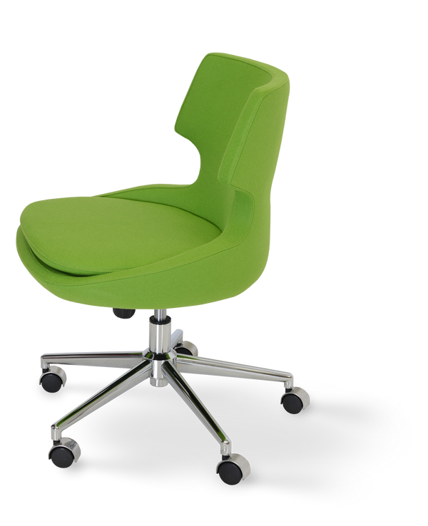 Soho Concept Patara Ergonomic Office Chair With 10-year Camira Fabric Guarantee & Stylish Metal Base Options Pistachio  Soho-concept-dining-chair-11921