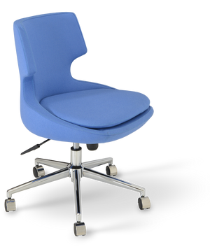 Soho Concept Patara Office Chair - Luxurious Camira Blazer Wool, 10-year Guarantee, Adjustable Height, Dark Grey Blue  Soho-concept-dining-chair-11923