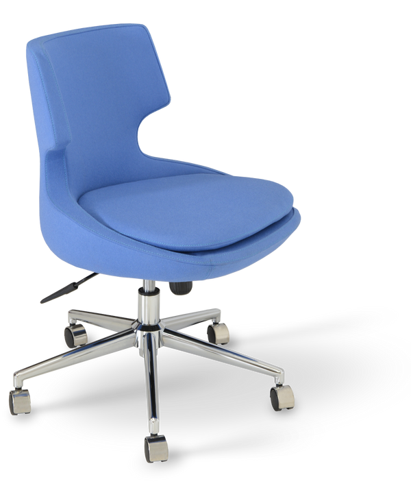 Soho Concept Patara Office Chair - Luxurious Camira Blazer Wool, 10-year Guarantee, Adjustable Height, Dark Grey Blue  Soho-concept-dining-chair-11923