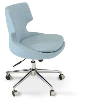 Soho Concept Patara Office Chair - Luxurious Camira Blazer Wool, 10-year Guarantee, Adjustable Height, Dark Grey Blue  Soho-concept-dining-chair-11924