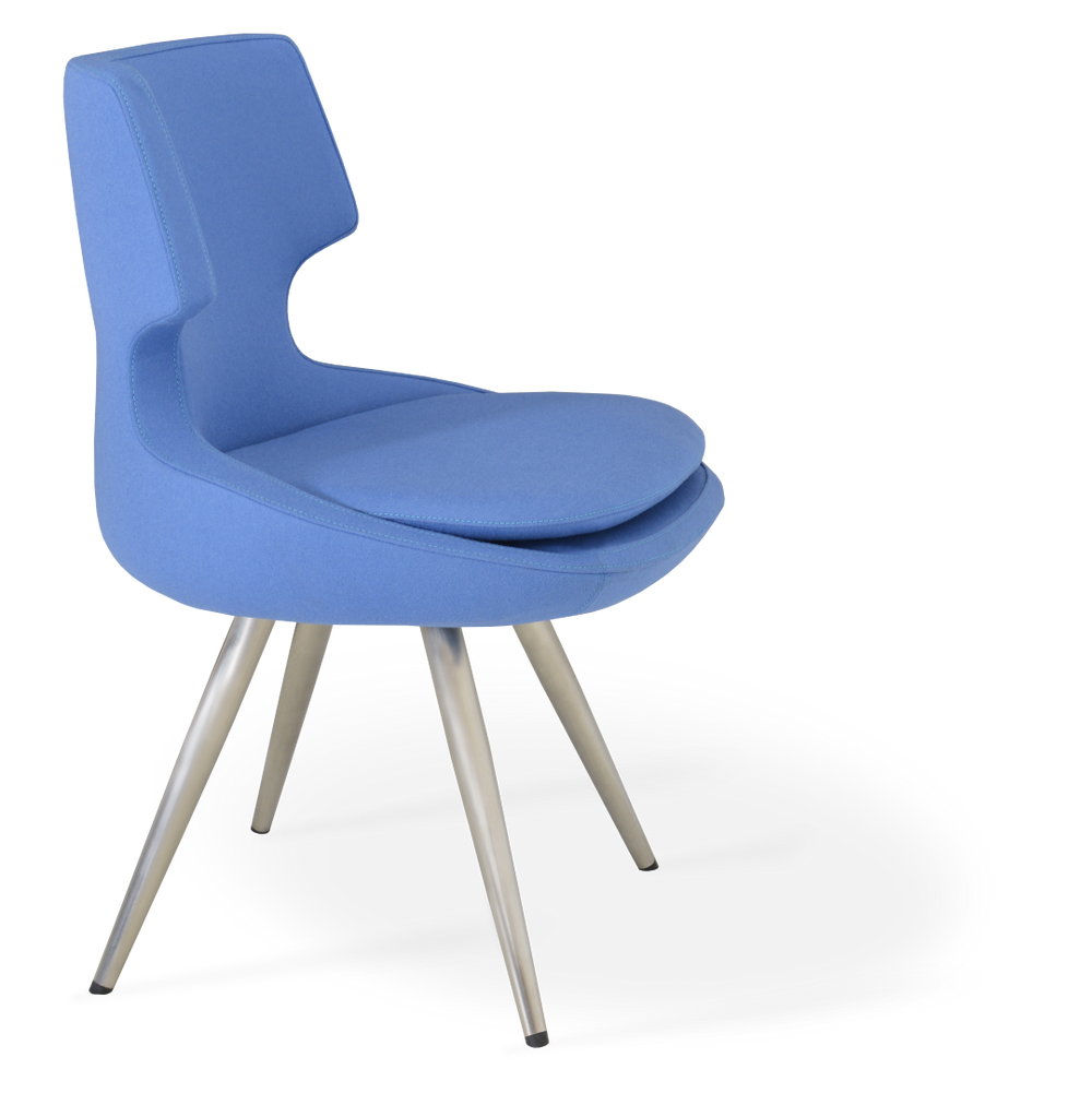 Soho Concept Patara Star Chair - Stylish Dining Chair In Camira Blazer Wool With 10-year Guarantee & Swivel Design Blue  Soho-concept-dining-chair-05310