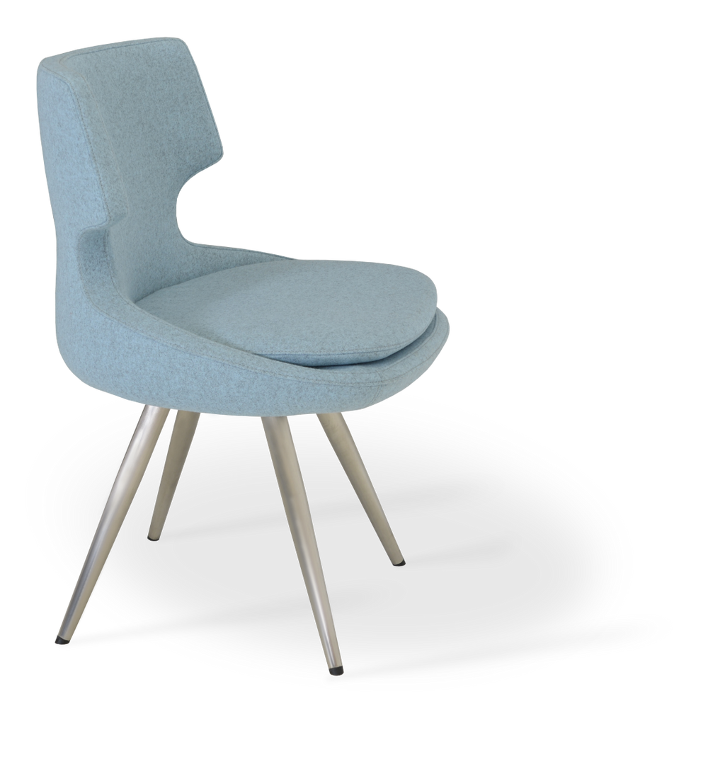Soho Concept Patara Star Chair - Stylish Dining Chair In Camira Blazer Wool With 10-year Guarantee & Swivel Design Blue  Soho-concept-dining-chair-05310