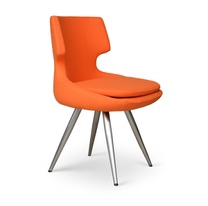 Soho Concept Patara Star Chair - Stylish Dining Chair In Camira Blazer Wool With 10-year Guarantee & Swivel Design Orange  Soho-concept-dining-chair-05312