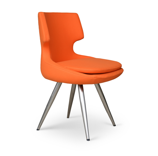 Soho Concept Patara Star Chair - Stylish Dining Chair In Camira Blazer Wool With 10-year Guarantee & Swivel Design Orange  Soho-concept-dining-chair-05312