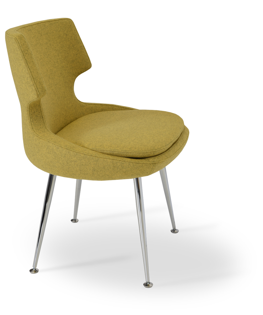Soho Concept Patara Wire Dining Chair In Camira Era Fabric – Stylish Chrome Finish, 10-year Guarantee, Durable Design Chrome  Soho-concept-dining-chair-05098