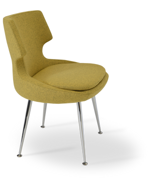 Soho Concept Patara Wire Dining Chair In Camira Era Fabric – Stylish Chrome Finish, 10-year Guarantee, Durable Design Chrome  Soho-concept-dining-chair-05098