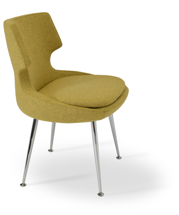Soho Concept Patara Wire Dining Chair In Camira Era Fabric – Stylish Chrome Finish, 10-year Guarantee, Durable Design Chrome  Soho-concept-dining-chair-05098