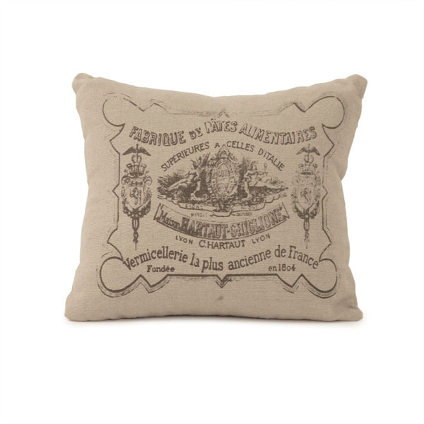 Zentique French Linen Accent Pillow with Timeless European Charm, Durable Stitching, Breathable Texture W20 x H20 Pattern 9 20x20