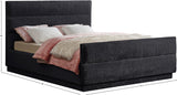 Paxton Black Chenille Fabric Full Bed PaxtonBlack-F Meridian Furniture