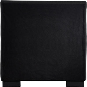 Paxton Black Chenille Fabric Twin Bed PaxtonBlack-T Meridian Furniture