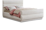 Paxton Cream Chenille Fabric King Bed PaxtonCream-K Meridian Furniture