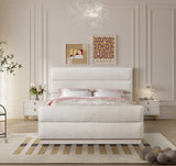 Paxton Cream Chenille Fabric King Bed PaxtonCream-K Meridian Furniture