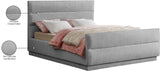 Paxton Grey Chenille Fabric King Bed PaxtonGrey-K Meridian Furniture