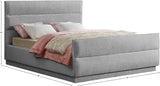 Paxton Grey Chenille Fabric King Bed PaxtonGrey-K Meridian Furniture