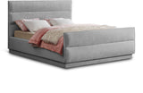 Paxton Grey Chenille Fabric King Bed PaxtonGrey-K Meridian Furniture