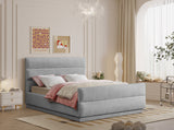 Paxton Grey Chenille Fabric King Bed PaxtonGrey-K Meridian Furniture