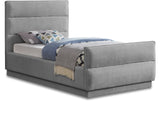 Paxton Grey Chenille Fabric Twin Bed PaxtonGrey-T Meridian Furniture