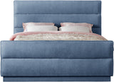 Paxton Light Blue Chenille Fabric King Bed PaxtonLtBlu-K Meridian Furniture