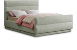 Paxton Mint Chenille Fabric King Bed PaxtonMint-K Meridian Furniture