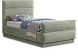 Paxton Mint Chenille Fabric Twin Bed PaxtonMint-T Meridian Furniture