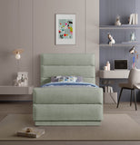 Paxton Mint Chenille Fabric Twin Bed PaxtonMint-T Meridian Furniture