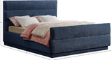 Paxton Navy Chenille Fabric Full Bed PaxtonNavy-F Meridian Furniture