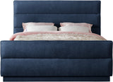 Paxton Navy Chenille Fabric King Bed PaxtonNavy-K Meridian Furniture