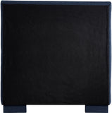 Paxton Navy Chenille Fabric Twin Bed PaxtonNavy-T Meridian Furniture