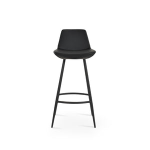 Soho Concept Pera Galata Barstools & Counterstools - Stylish Boucle, Velvet, Nubuck Fabrics | Durable 10-year Warranty Black Steel Tubular Legs Soho-concept-dining-chair-09428
