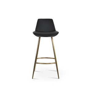 Soho Concept Pera Galata Barstools & Counterstools - Stylish Boucle, Velvet, Nubuck Fabrics | Durable 10-year Warranty Brass,Black Steel Tubular Legs Soho-concept-dining-chair-09429