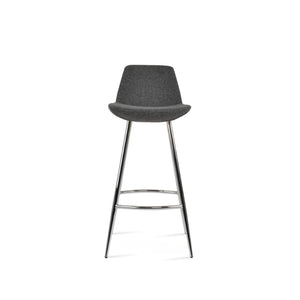 Soho Concept Pera Galata Barstools & Counterstools - Stylish Boucle, Velvet, Nubuck Fabrics | Durable 10-year Warranty Chrome,Dark Grey Steel Tubular Legs Soho-concept-dining-chair-09431